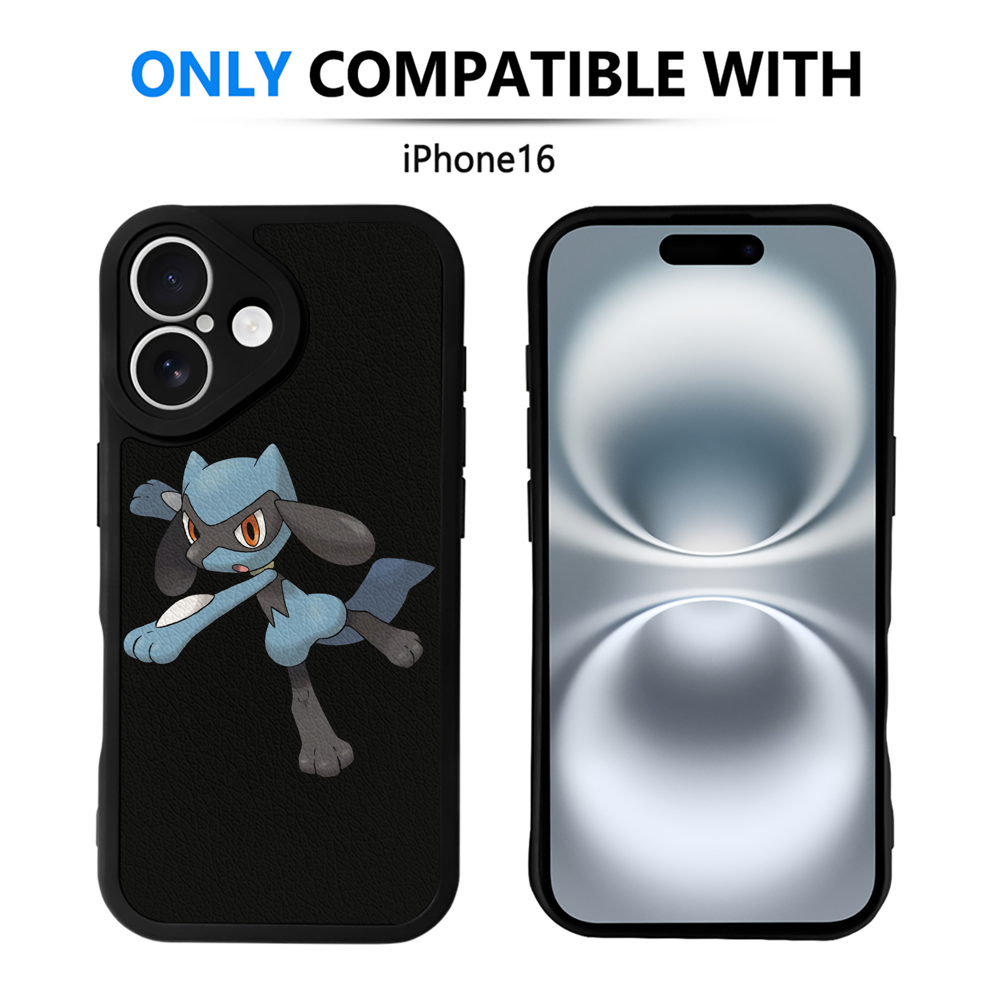 （画像用） ポケットモンスター Pokémon 【iPhone 16シリーズ対応】シリコンスマホケース（レザー調） 材質：シリコン